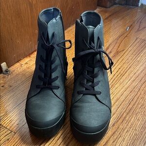 Dr. Scholl's Black Lace Up Boots for Women